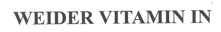 WEIDER VITAMIN IN