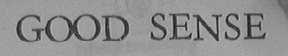 GOOD SENSE