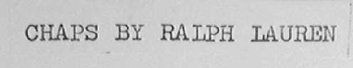 CHAPS BY RALPH LAUREN