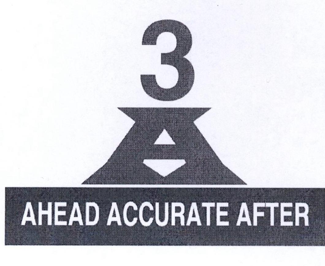 AHEAD ACCURATE AFTER 3