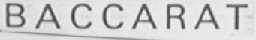 BACCARAT