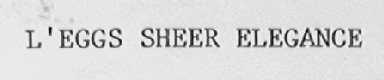 L'EGGS SHEER ELEGANCE