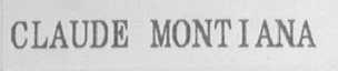 CLAUDE MONTIANA