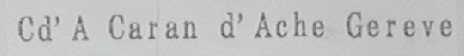 CD'A CARAN D'ACHE GEREVE