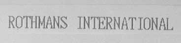 ROTHMANS INTERNATIONAL