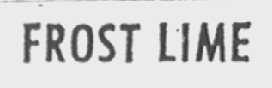 FROST LIME