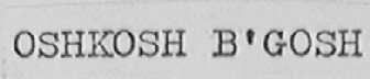 OSHKOSH B'GOSH