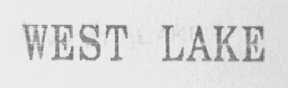 WEST LAKE