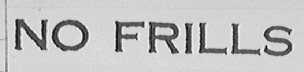 NO FRILLS