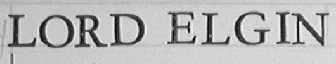 LORD ELGIN