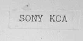 SONY KCA