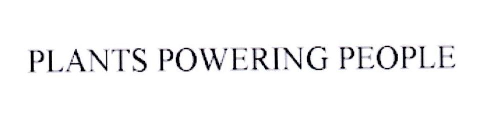 PLANTS POWERING PEOPLE