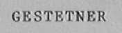 GESTETNER